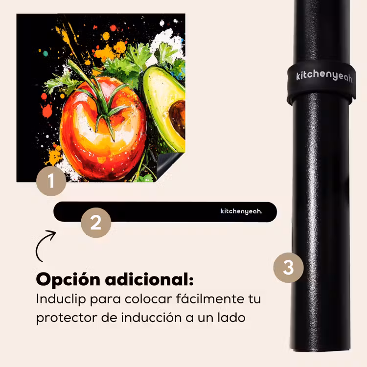 Protector de inducción - Tomate - Aguacate - Pimiento - Graffiti - Pintura - Moderno — 8