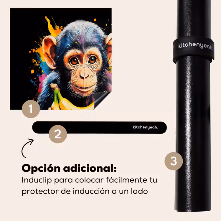 Protector de inducción - Mono - Graffiti - Colorido - Plátanos - Moderno — 8