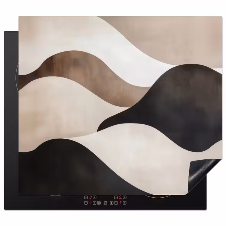 Protector de inducción - Olas - Abstracto - Beige — 1