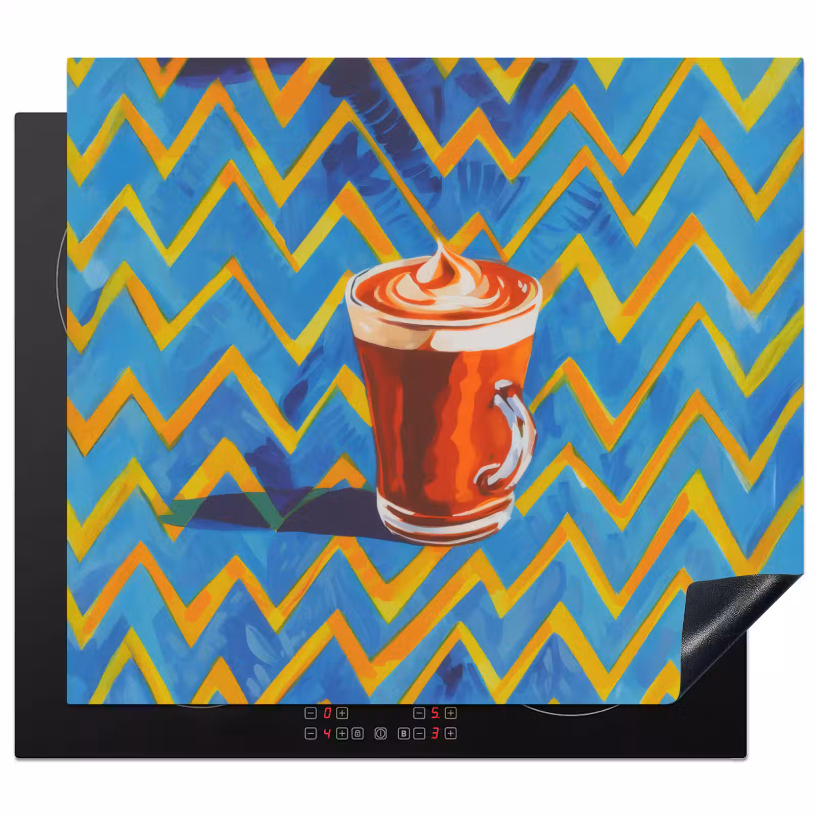 Protector de inducción - Taza - Café - Zigzag - Nata montada — 1