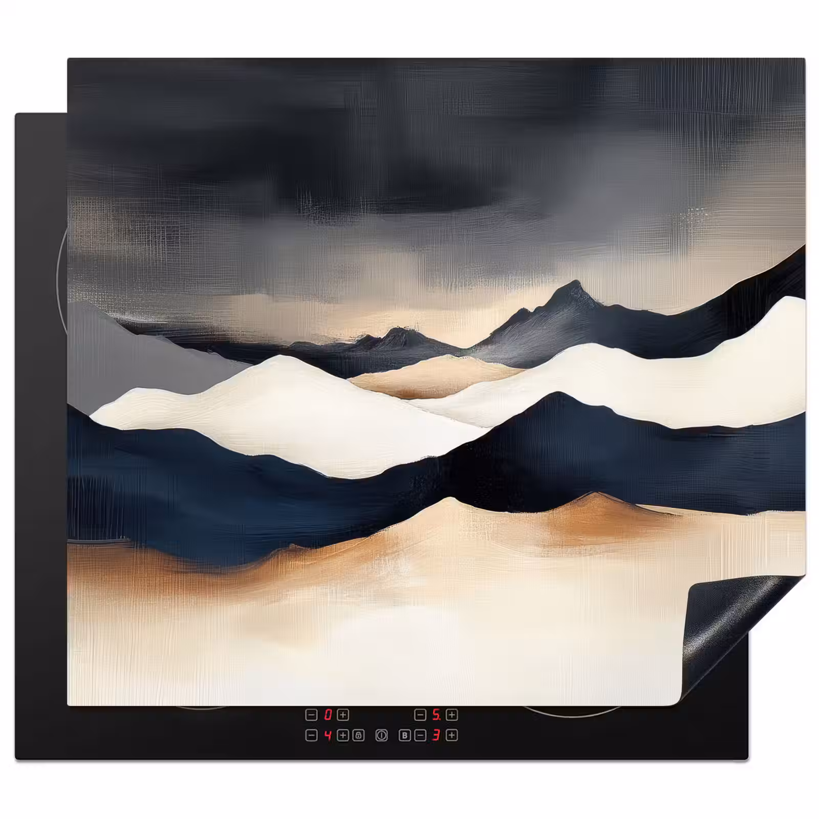Protector de inducción - Montañas - Azul oscuro - Paisaje — 1