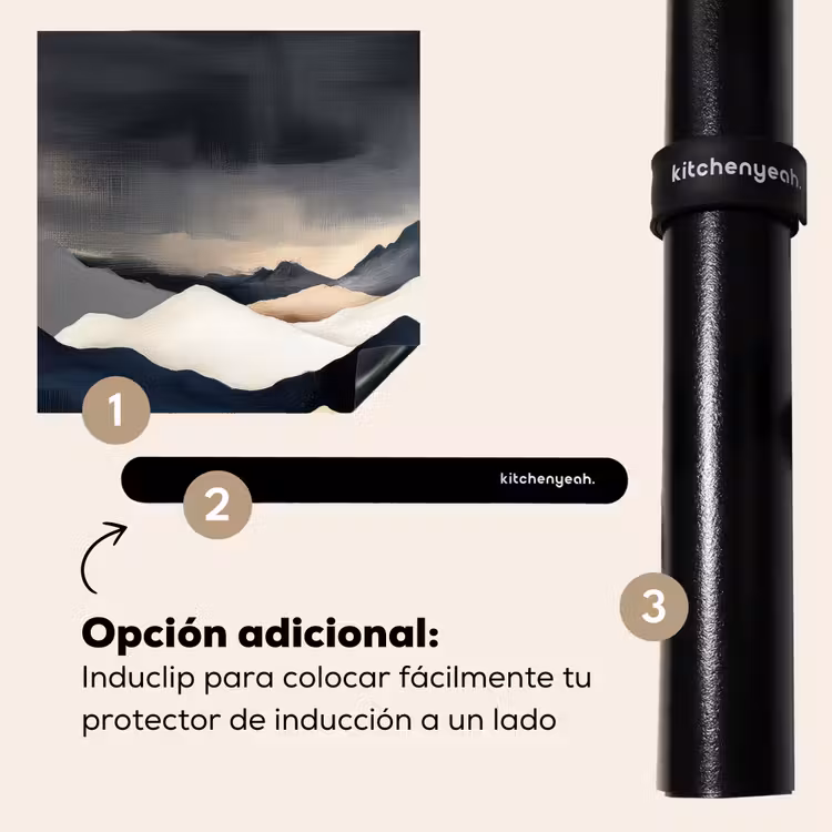 Protector de inducción - Montañas - Azul oscuro - Paisaje — 8