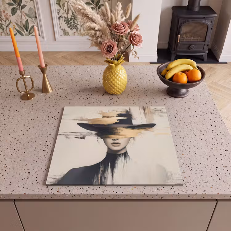 Protector de inducción - Mujer - Sombrero - Pintura — 3