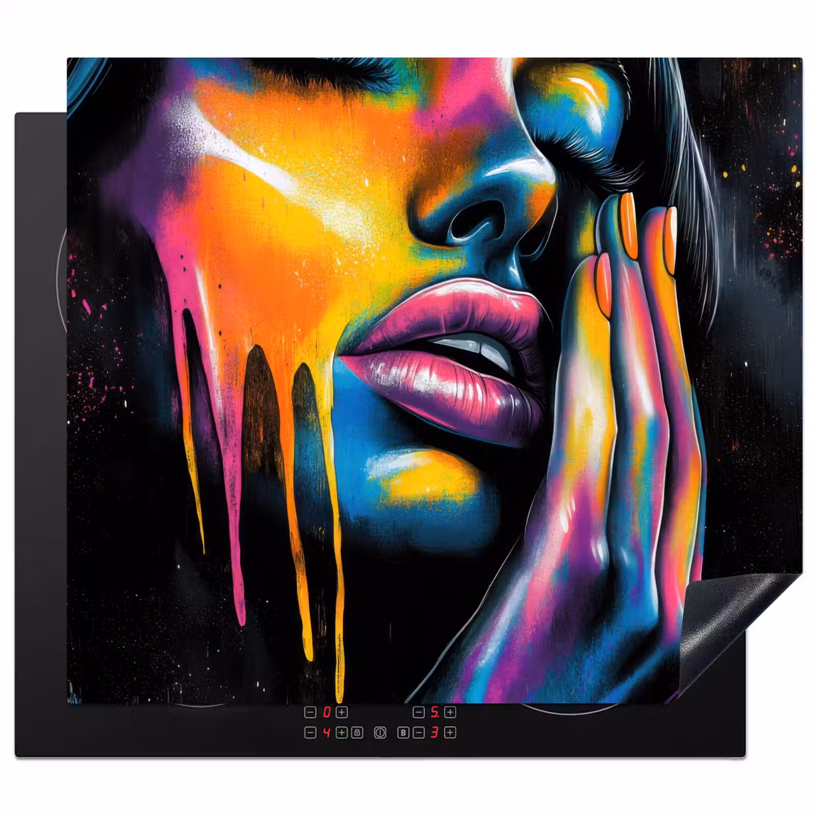 Protector de inducción - Mujer - Rostro - Pintura - Artística — 1