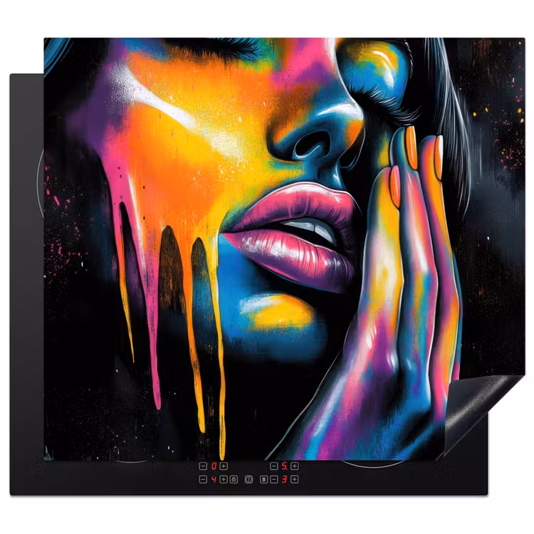 Protector de inducción - Mujer - Rostro - Pintura - Artística — 1
