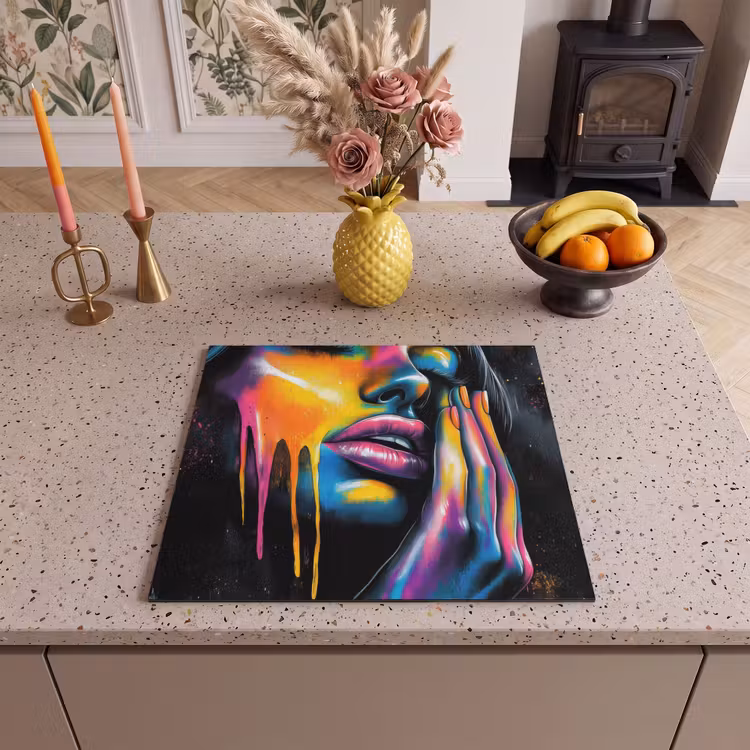 Protector de inducción - Mujer - Rostro - Pintura - Artística — 3