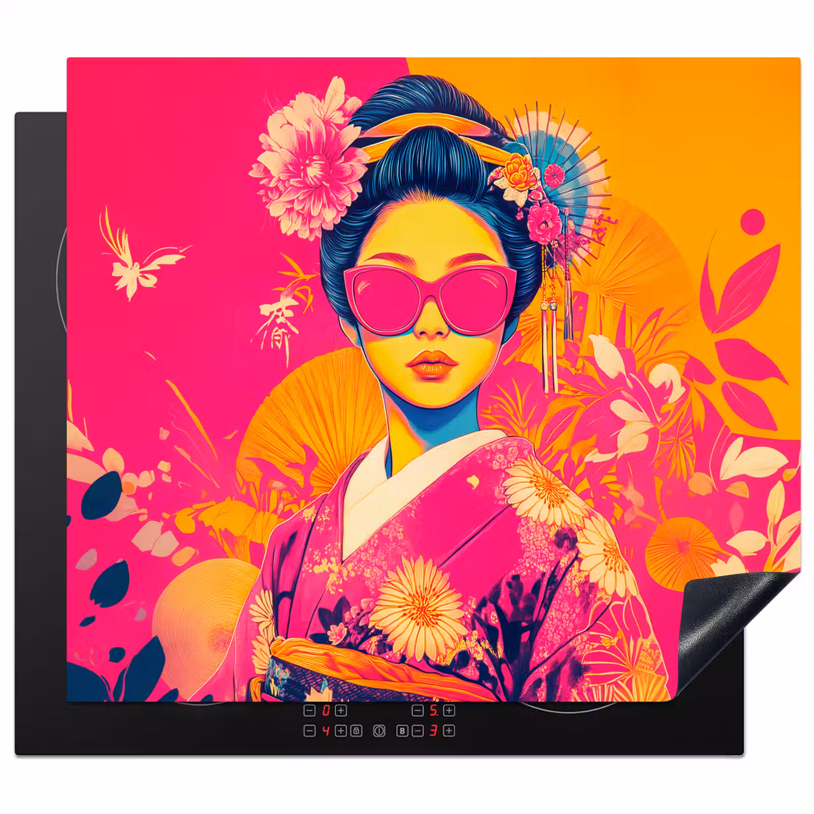 Protector de inducción - Mujer - Gafas de sol - Abstractas - Naranja — 1