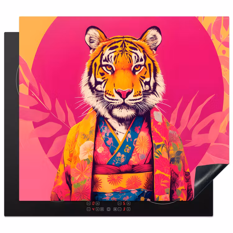 Protector de inducción - Tigre - Kimono - Plantas - Rosa — 1