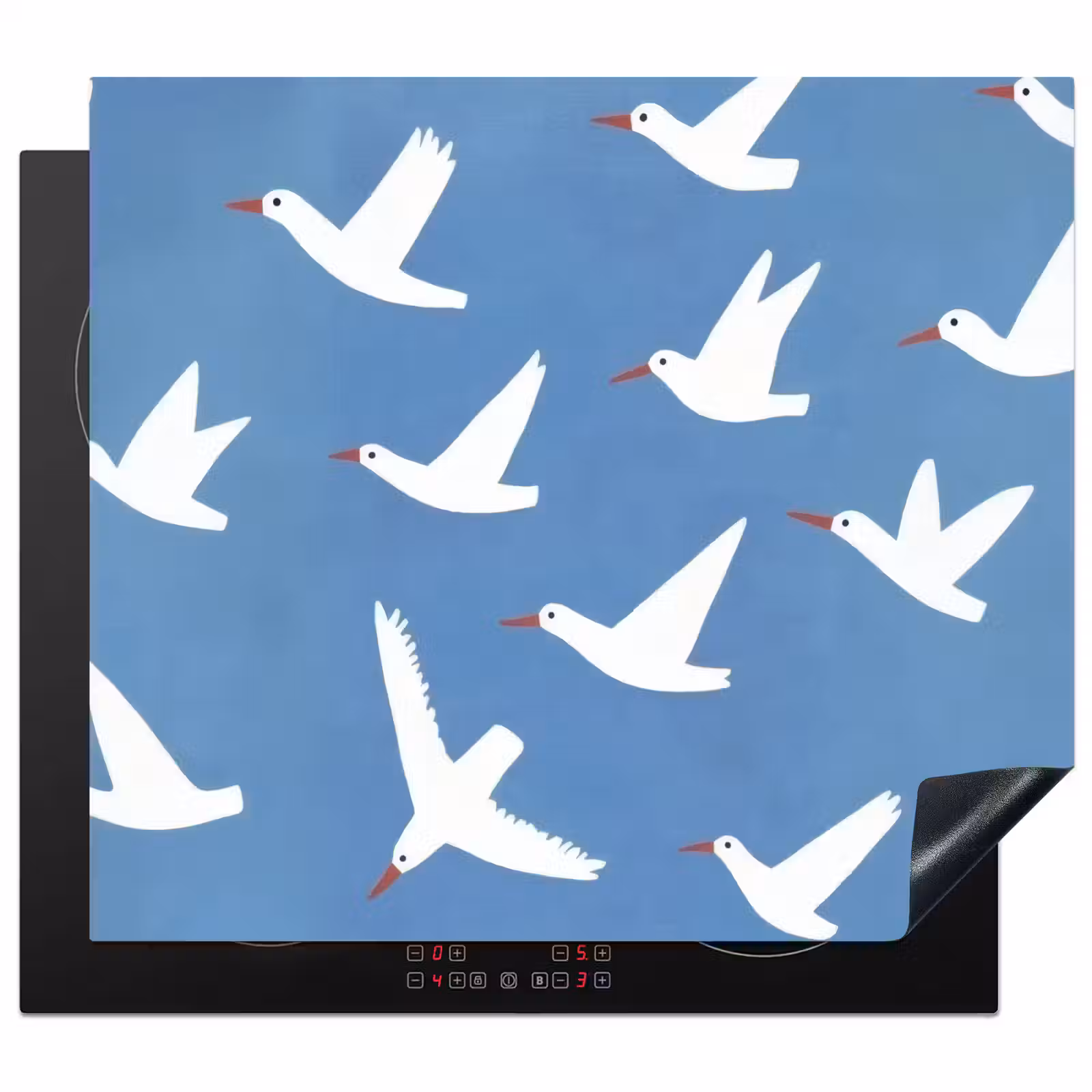 Protector de inducción - Pájaros - Blanco - Patrón — 1