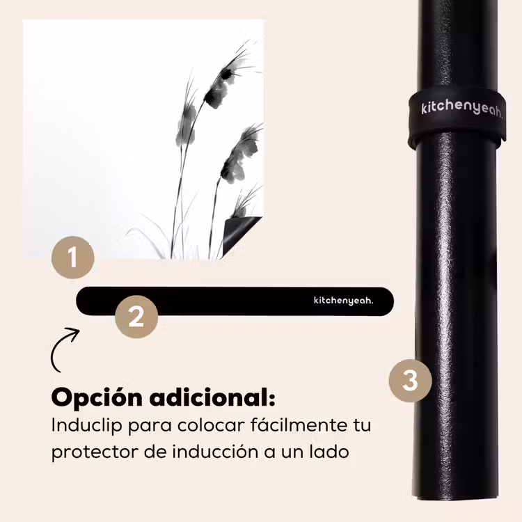 Protector de inducción - Minimalista - Tallos - Blanco — 8