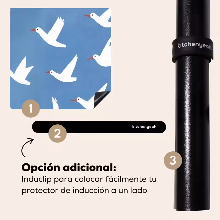 Protector de inducción - Pájaros - Blanco - Patrón — 8