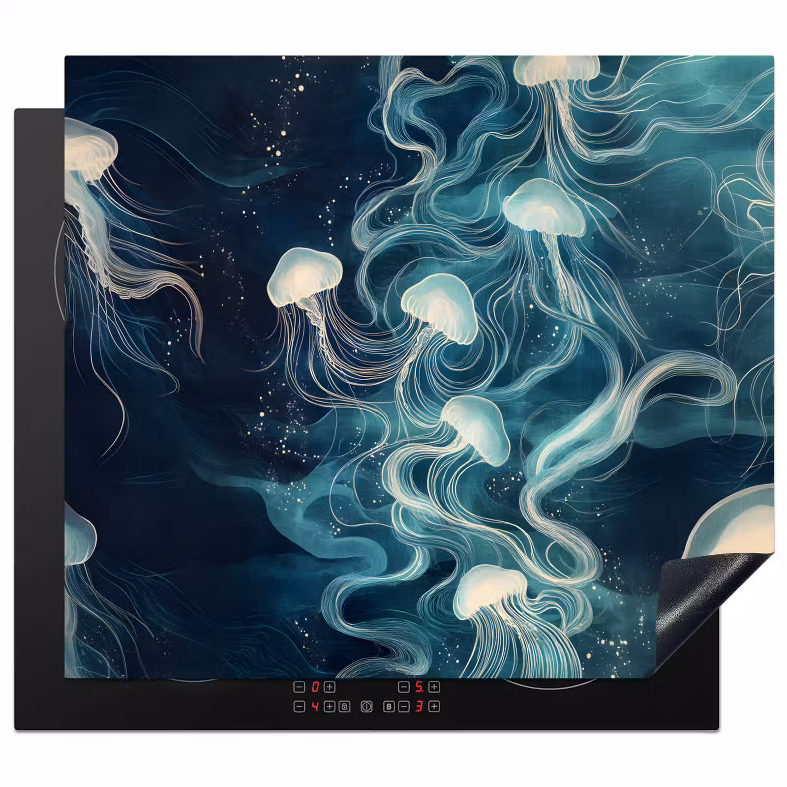 Protector de inducción - Medusa - Mar - Blanco - Olas — 1