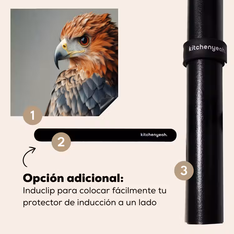 Protector de inducción - Pájaro - Realista - Plumas - Marrón — 8