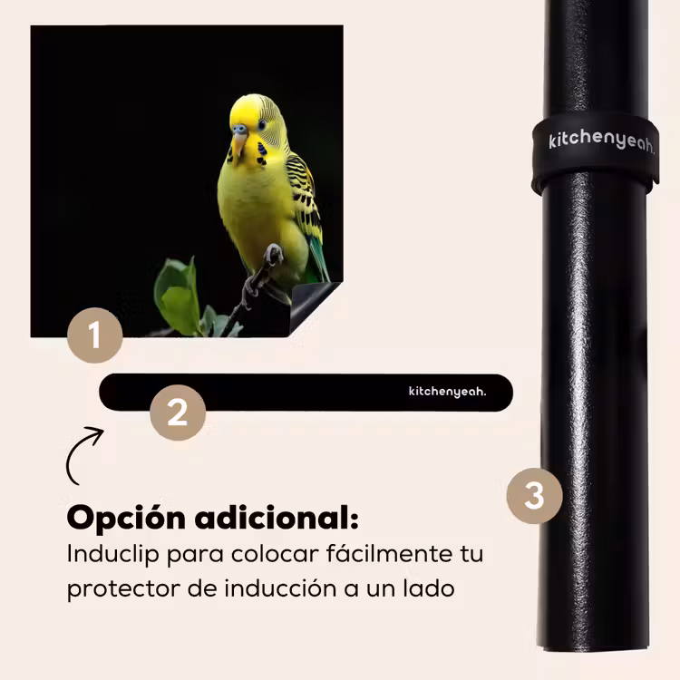 Protector de inducción - Periquito - Rama - Hojas - Amarillo — 8