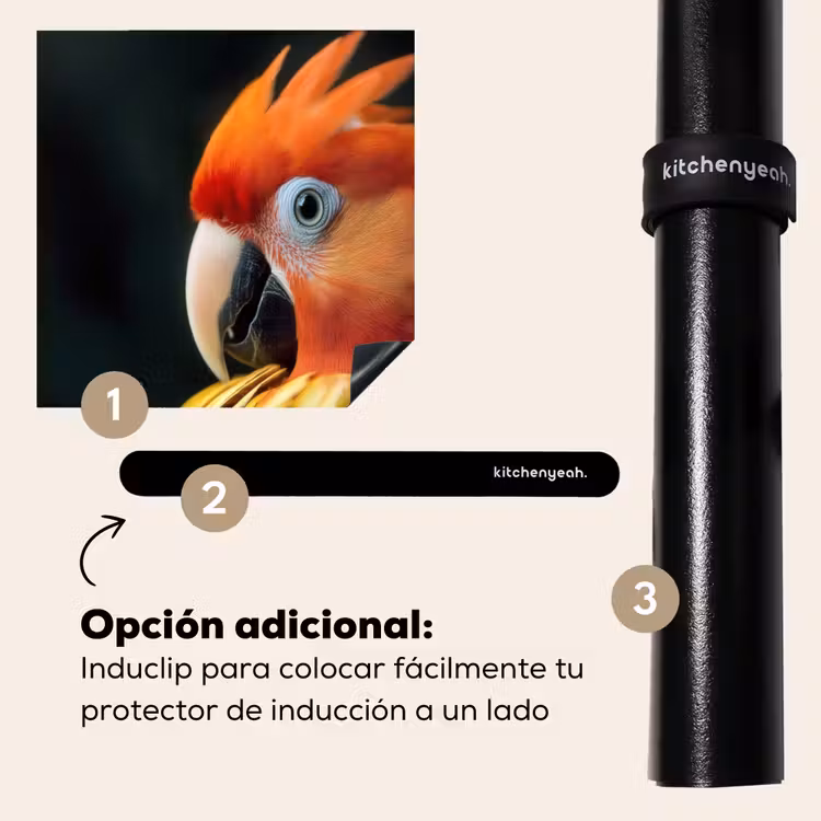 Protector de inducción - Primer plano - Loro - Plumas - Naranja — 8