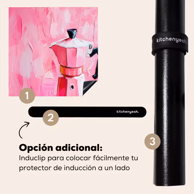 Protector de inducción - Rosa - Pintura - Café — 8