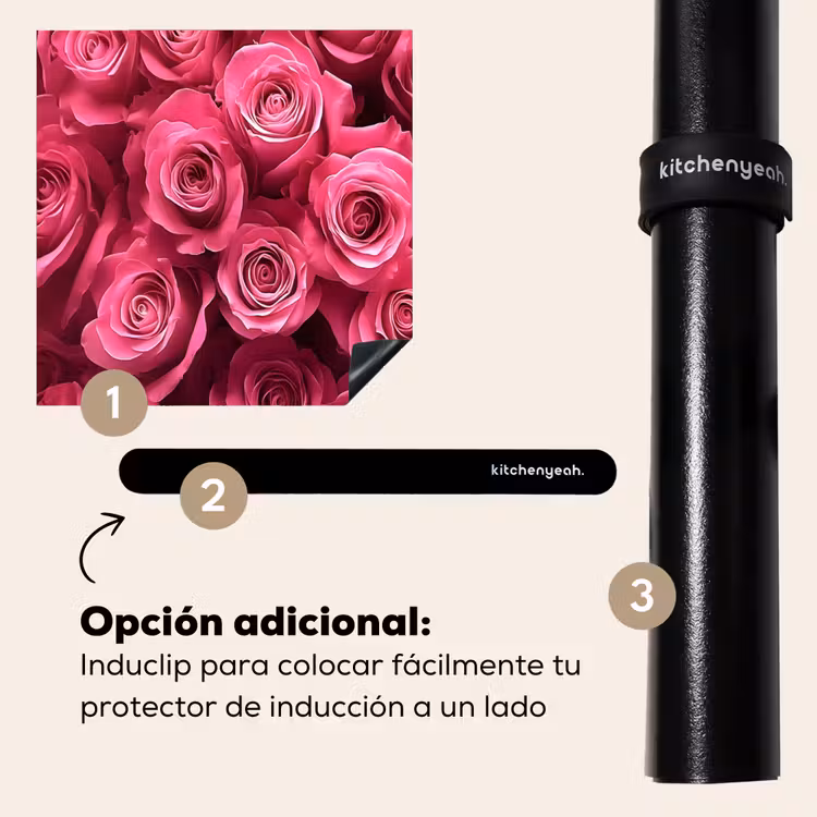 Protector de inducción - Rosas - Rosa - Flor — 8