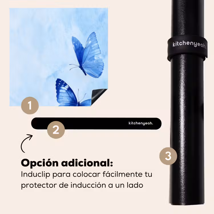 Protector de inducción - Mariposas - Ornamental - Azul — 8