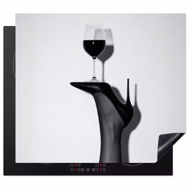 Protector de inducción - Tacón - Vino - Minimalista - Negro — 1