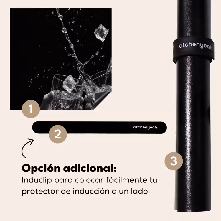Protector de inducción - Vasos de whisky - Hielo - Salpicaduras - Negro — 8