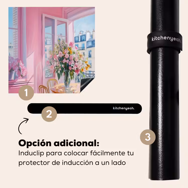 Protector de inducción - Rosa - Ciudad - Flores — 8