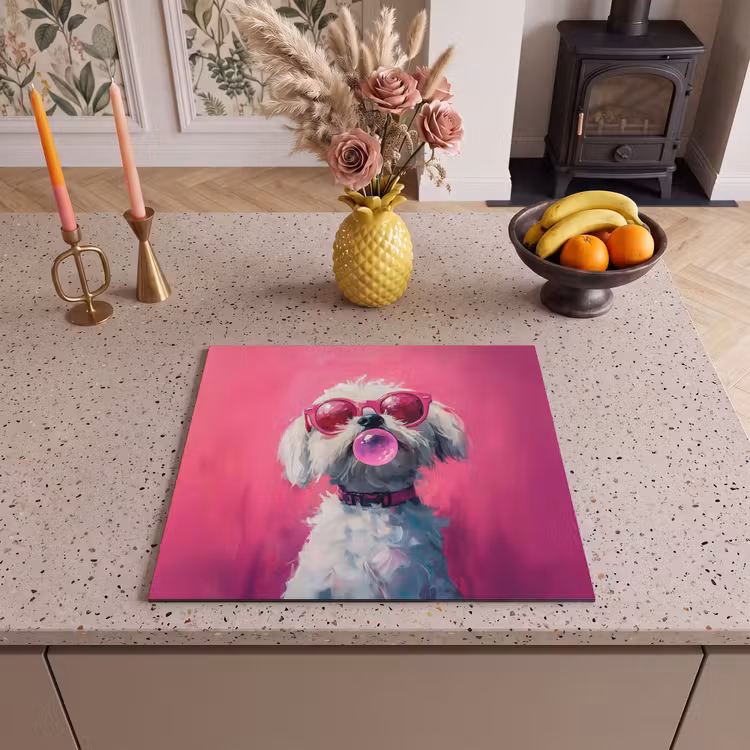 Protector de inducción - Rosa - Perro - Burbuja — 3