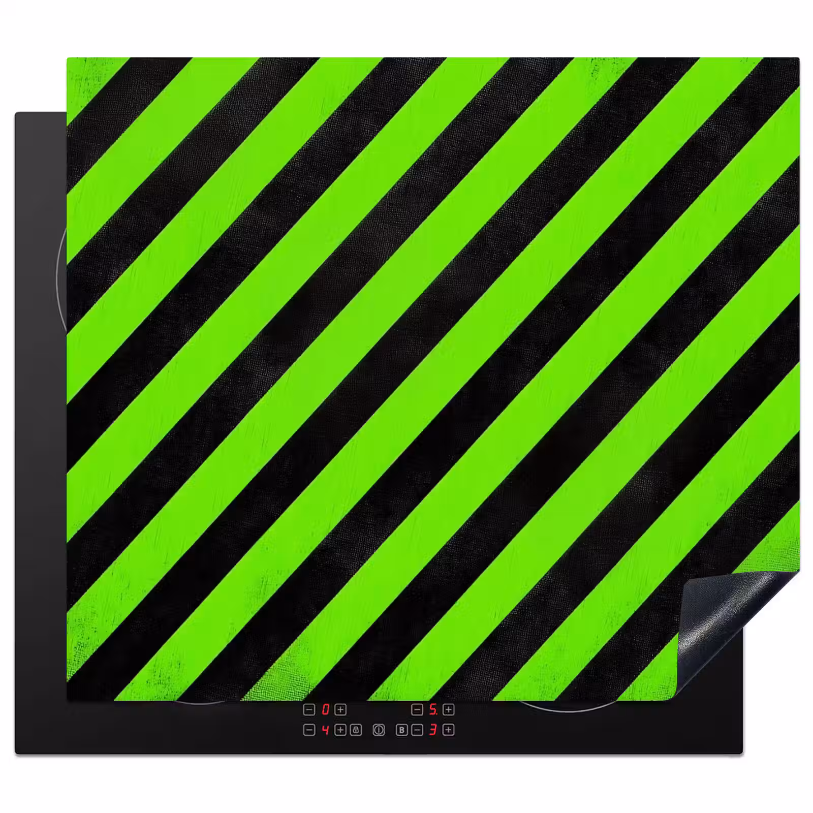 Protector de inducción - Juego - Rayas - En ángulo - Verde — 1