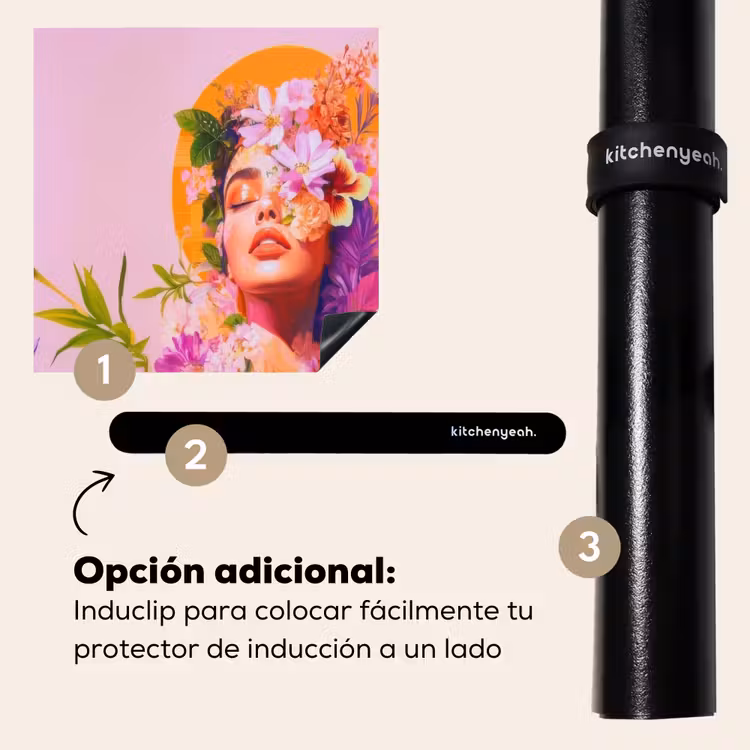 Protector de inducción - Mujer - Abstracto - Círculo - Flores — 8
