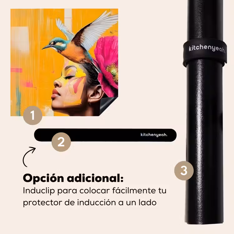 Protector de inducción - Pájaro - Mujer - Abstracto - Flor — 8