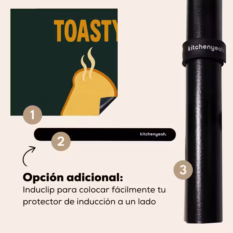 Protector de inducción - Pan - Tostadas - Verde - Minimalista — 8