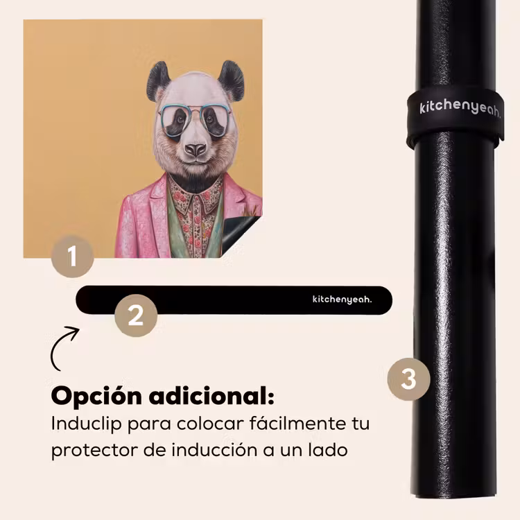 Protector de inducción - Panda - Traje - Gafas de sol - Azul — 8