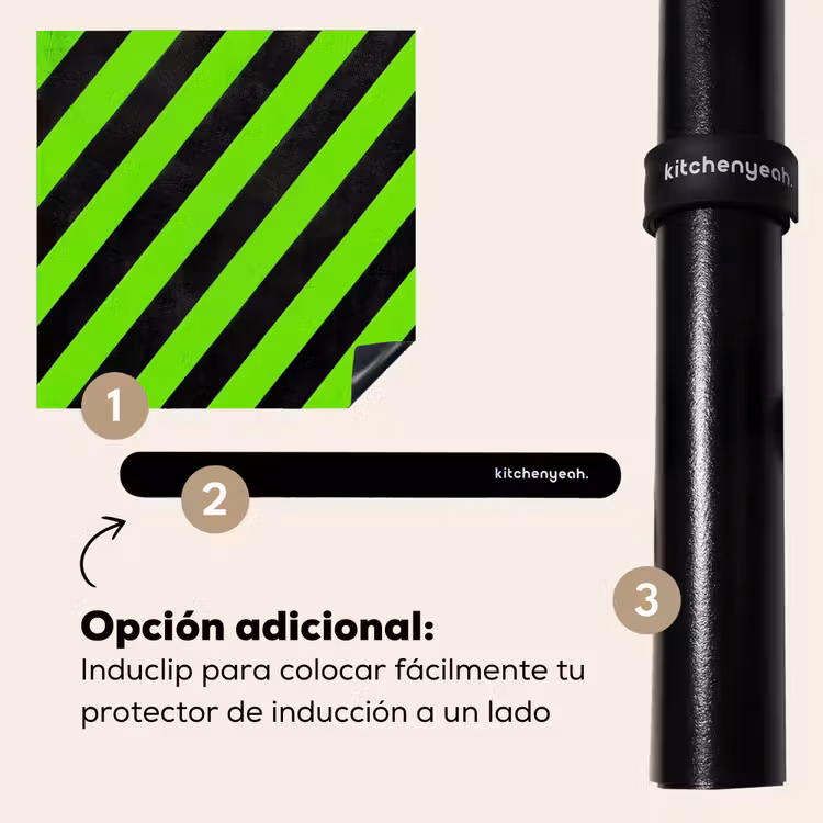 Protector de inducción - Juego - Rayas - En ángulo - Verde — 8