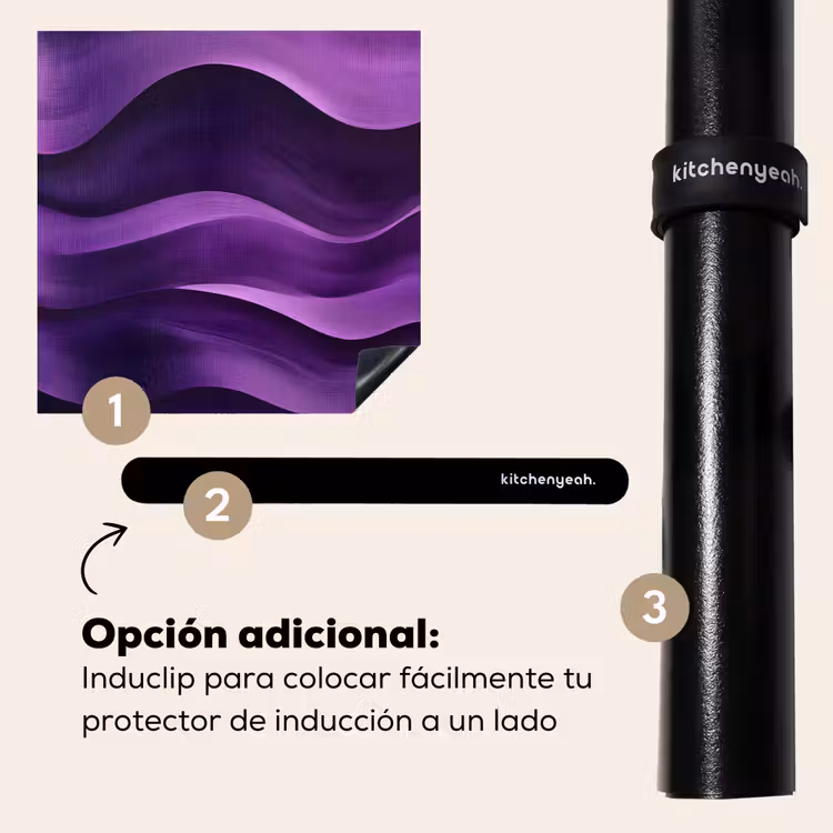Protector de inducción - Olas - Abstracto - Morado — 8
