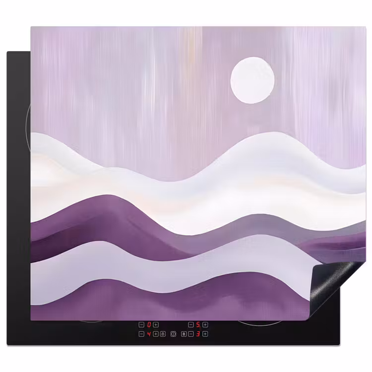 Protector de inducción - Olas - Colinas - Abstracto - Morado — 1