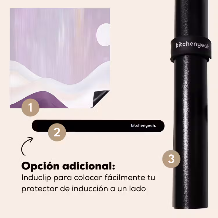 Protector de inducción - Olas - Colinas - Abstracto - Morado — 8