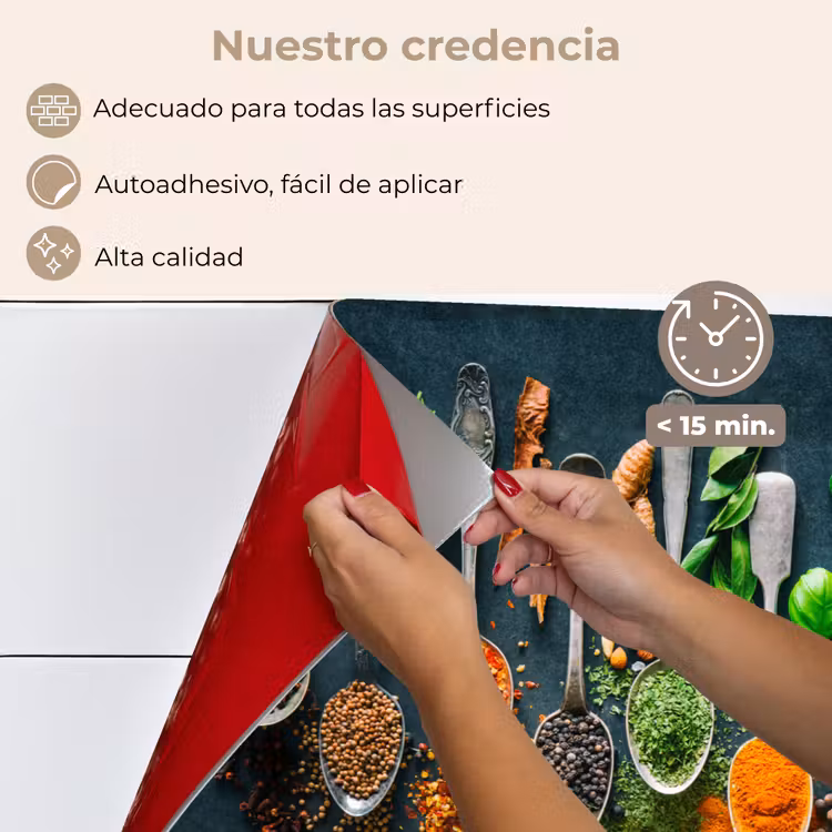 Salpicaderos de cocina - Hierbas - Especias - Cucharas — 4