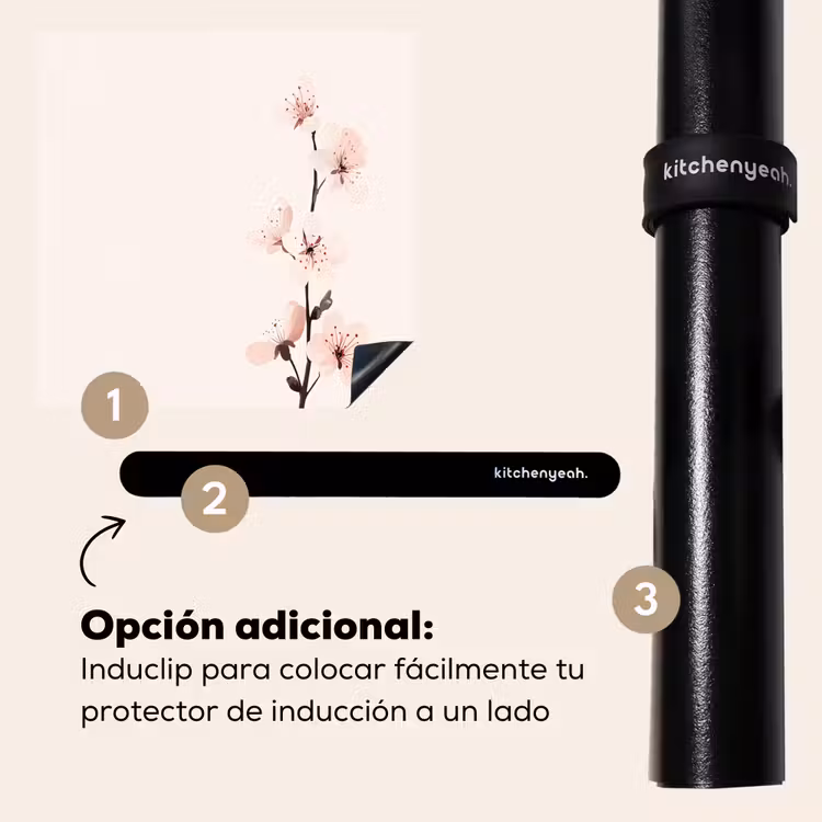 Protector de inducción - Minimalista - Flor - Rama - Rosa — 8