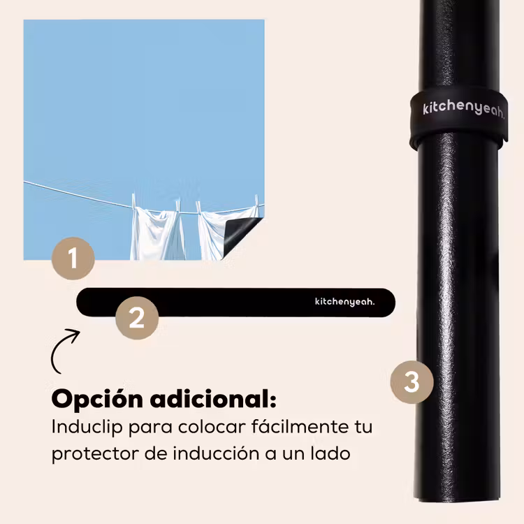 Protector de inducción - Sábanas - Tendedero - Azul - Minimalista — 8
