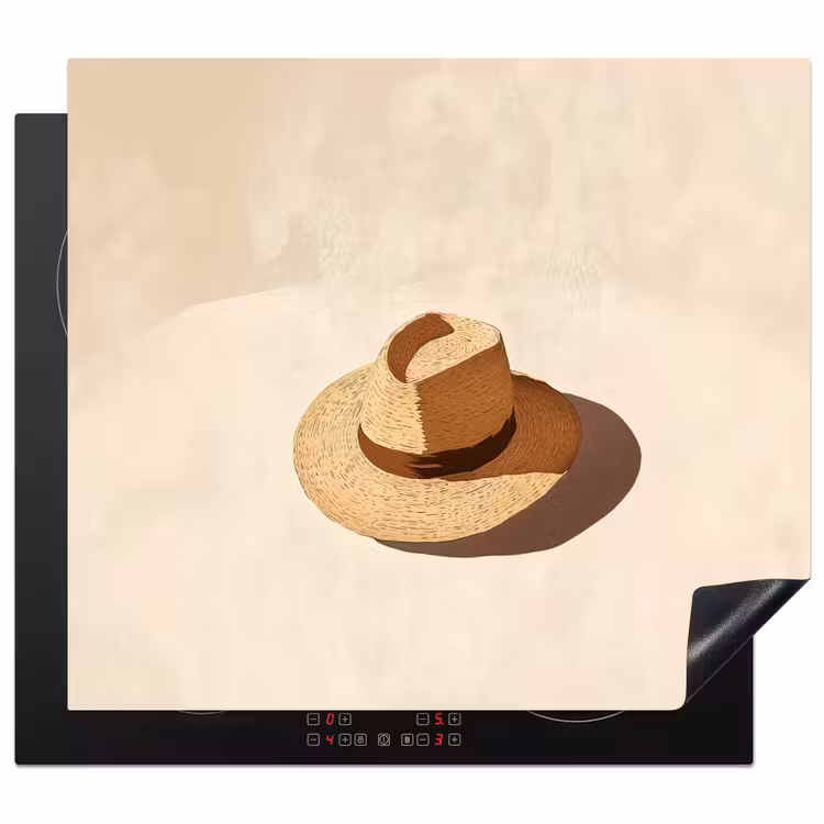 Protector de inducción - Sombrero - Minimalista - Sombra - Beige — 1
