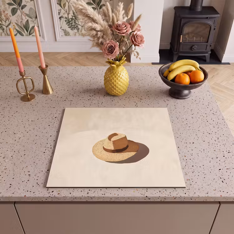 Protector de inducción - Sombrero - Minimalista - Sombra - Beige — 3