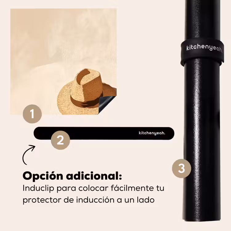 Protector de inducción - Sombrero - Minimalista - Sombra - Beige — 8