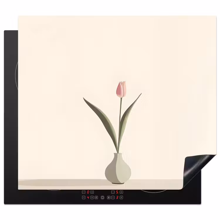 Protector de inducción - Tulipán - Jarrón - Beige — 1