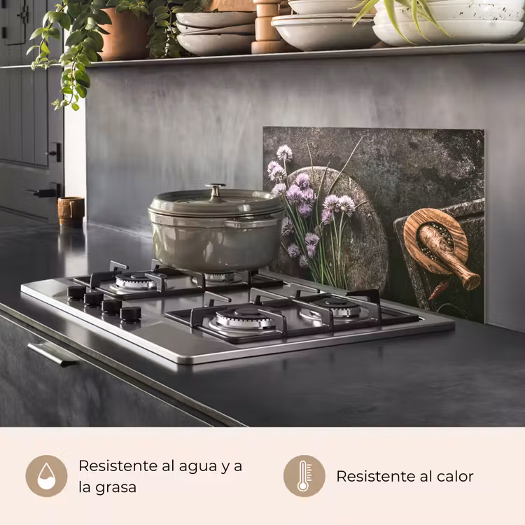 Salpicaderos de cocina - Naturaleza muerta con cebollino — 2