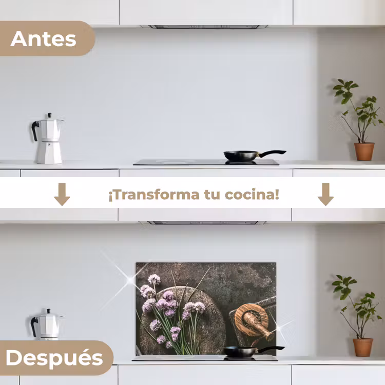 Salpicaderos de cocina - Naturaleza muerta con cebollino — 7