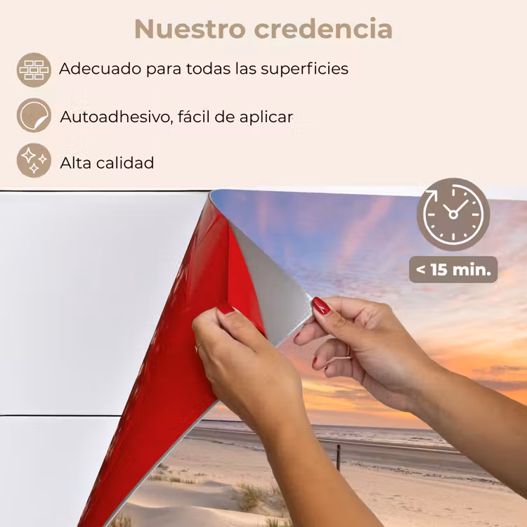 Salpicaderos de cocina - Atardecer sobre las dunas y el mar — 4