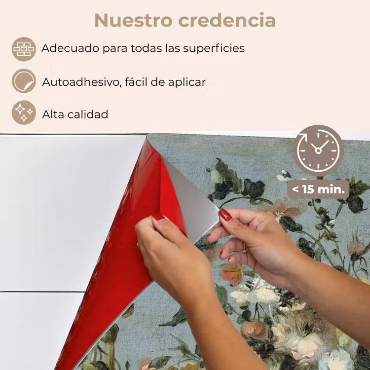 Salpicaderos de cocina - Las flores de Francesco Guardi — 4
