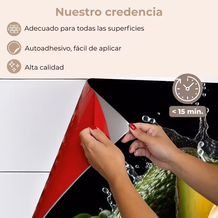 Salpicaderos de cocina - Aguacate - Vegetal - Hoja - Agua - Negro - Verde — 4