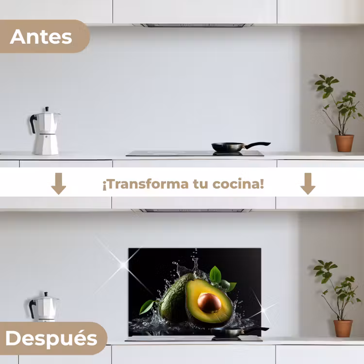 Salpicaderos de cocina - Aguacate - Vegetal - Hoja - Agua - Negro - Verde — 7