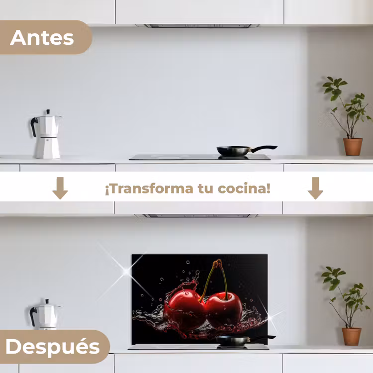 Salpicaderos de cocina - Cereza - Rojo - Fruta - Agua - Negro — 7