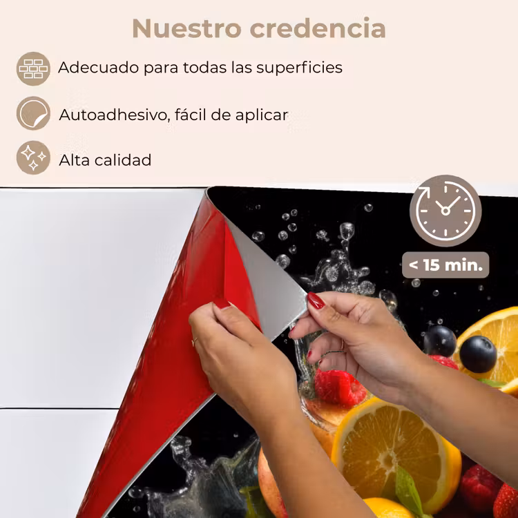 Salpicaderos de cocina - Fruta - Manzana - Naranja - Frutos rojos - Agua — 4